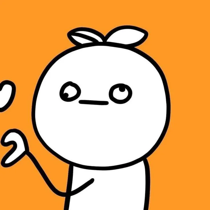 Avatar cặp đôi người khoai màu cam