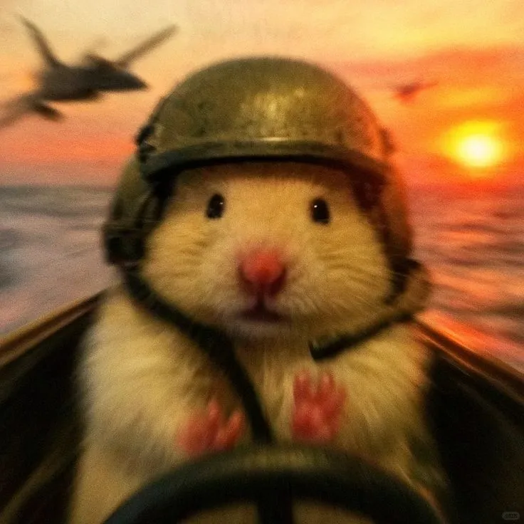Meme hamster trong sáng ánh nhìn thơ ngây