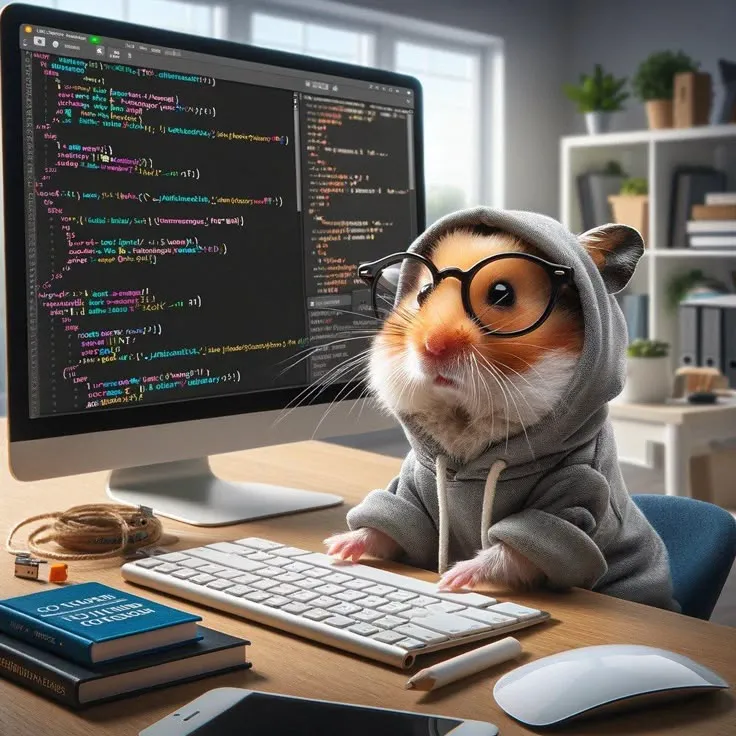 Hình chuột hamster ngộ nghĩnh dáng nằm tròn vo