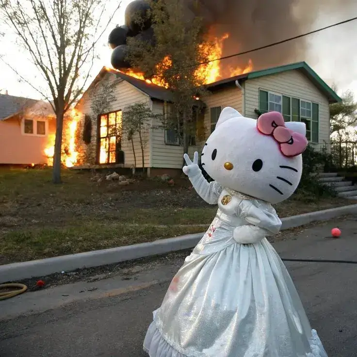 Hình đại diện mèo hồng vô tri ánh mắt nhây bựa.