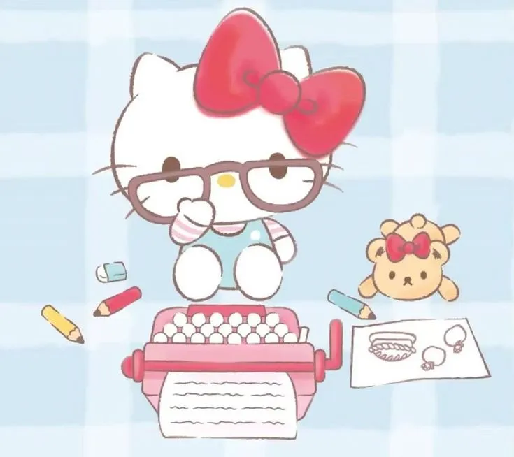 Avatar mèo hồng sành điệu với tóc nhuộm neon.