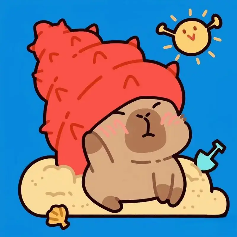 Capybara kawaii đáng yêu nhỏ xinh.