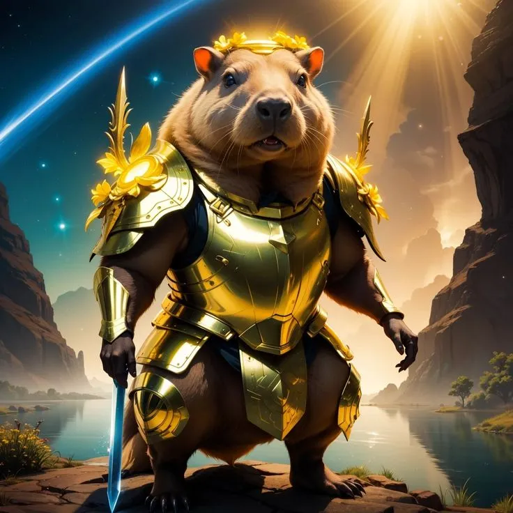 Hình capybara mặc đồ AquaMan