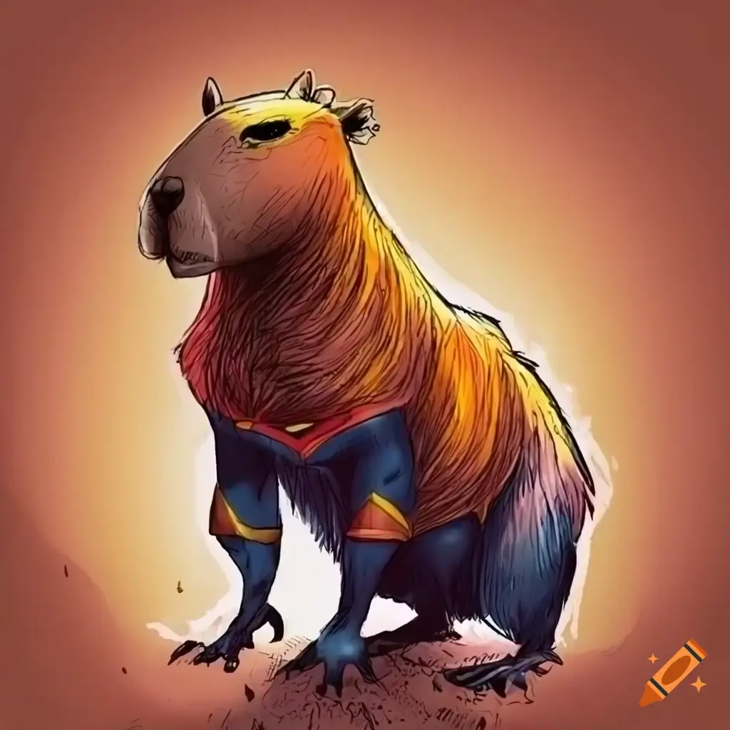 Avatar capybara cosplay siêu anh hùng