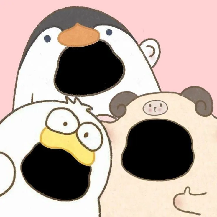 Hình đại diện team 3 thành viên cute, tạo cảm giác vui vẻ.