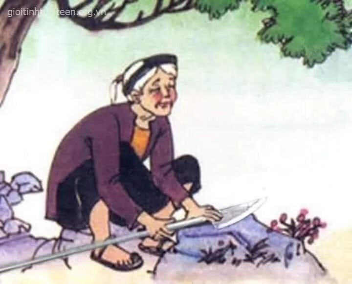 Meme troll bà lão mài bén cây phóng lợn.