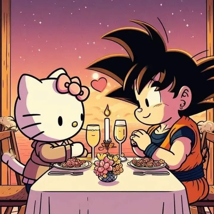 Ảnh anime Kitty đôi lãng mạn với Songoku