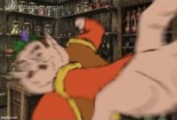 Hình chế vui ghi lại phút vỡ mồm khi cãi nhầm mẹ.