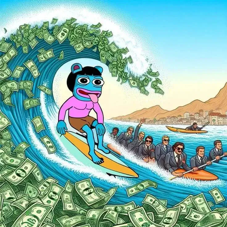 Ảnh meme rải tiền bay đầy trời nhìn thật choáng ngợp