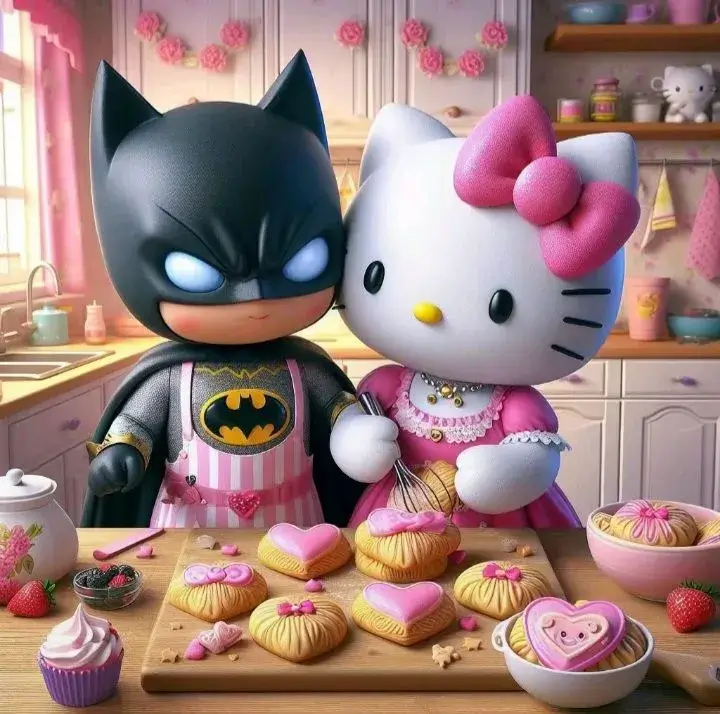 Avatar Kitty dễ thương bên Batman cực kỳ tình cảm.