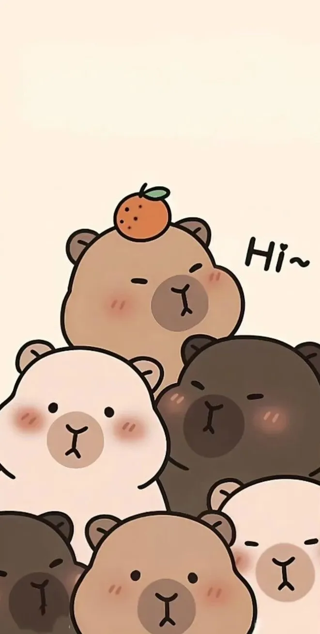 Hình nền capybara cute dễ thương cực hot.