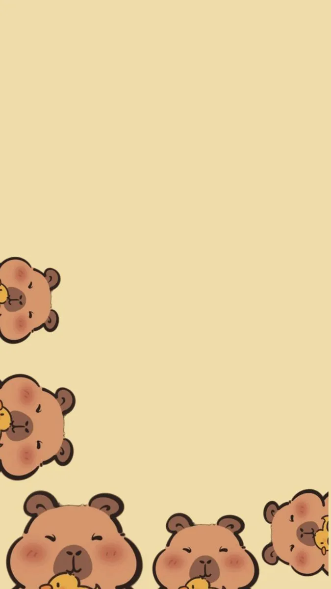 Hình nền capybara dễ thương vô cùng đáng yêu.