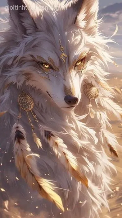 Hình nền điện thoại chó anime lạnh lùng ngắm bầu trời sao.