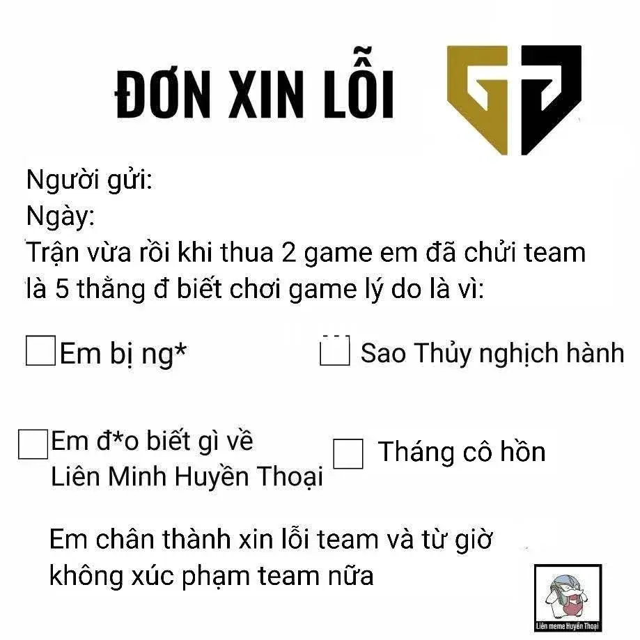 Đơn xin lỗi được chế lại, đầy sáng tạo và thú vị. Đơn xin lỗi được chế lại, đầy sáng tạo và thú vị.