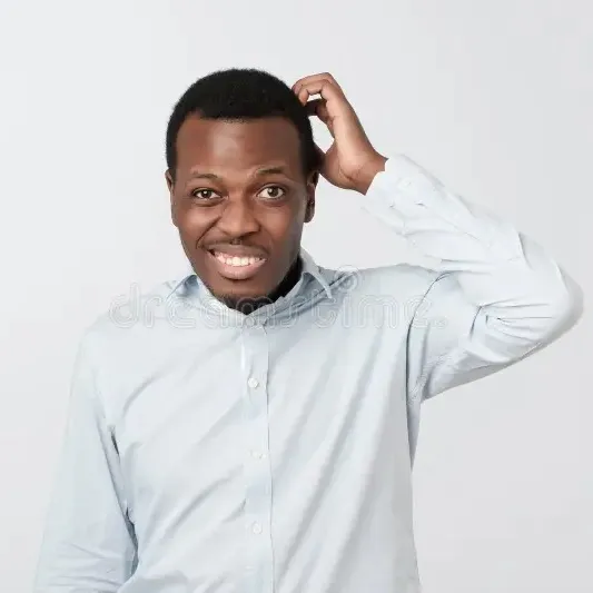 Ảnh troll anh da đen gãi đầu ngượng ngùng bẽn lẽn