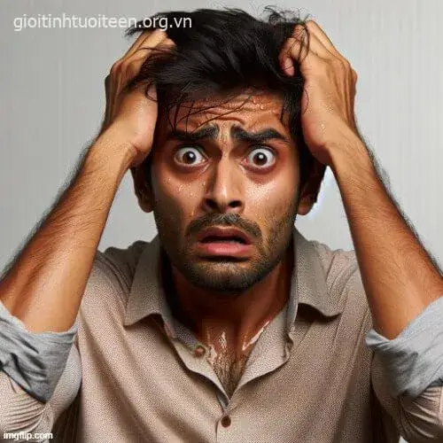 Meme anh da đen choáng váng ánh mắt trắng bệch, gương mặt méo mó