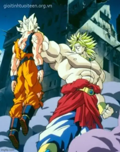 Hình meme Songoku bị bóp cổ