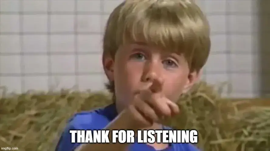 Hình ảnh meme troll: “Cám ơn đã chịu nghe em nói”.