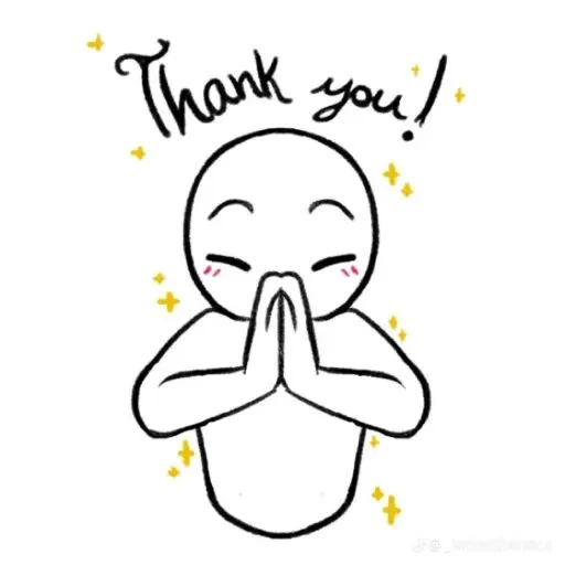 Hình ảnh cảm tạ dễ thương, toát lên sự dịu dàng.