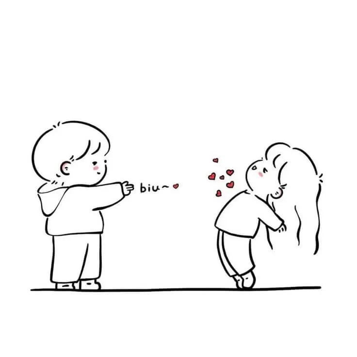 Hình ảnh cảm kích, khuôn mặt ngọt ngào.