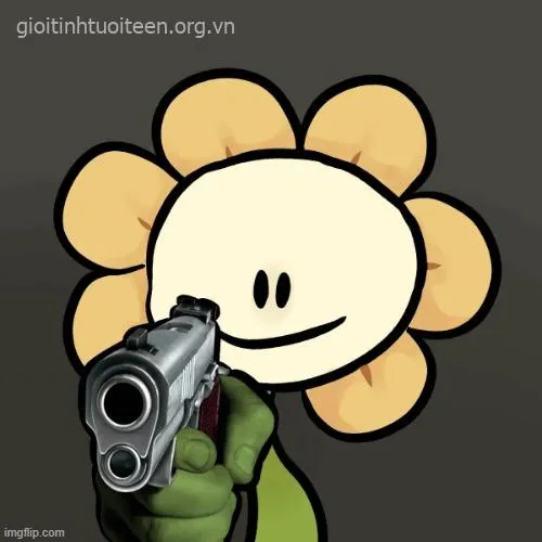 Meme cầm súng với biểu cảm bựa cực mạnh.