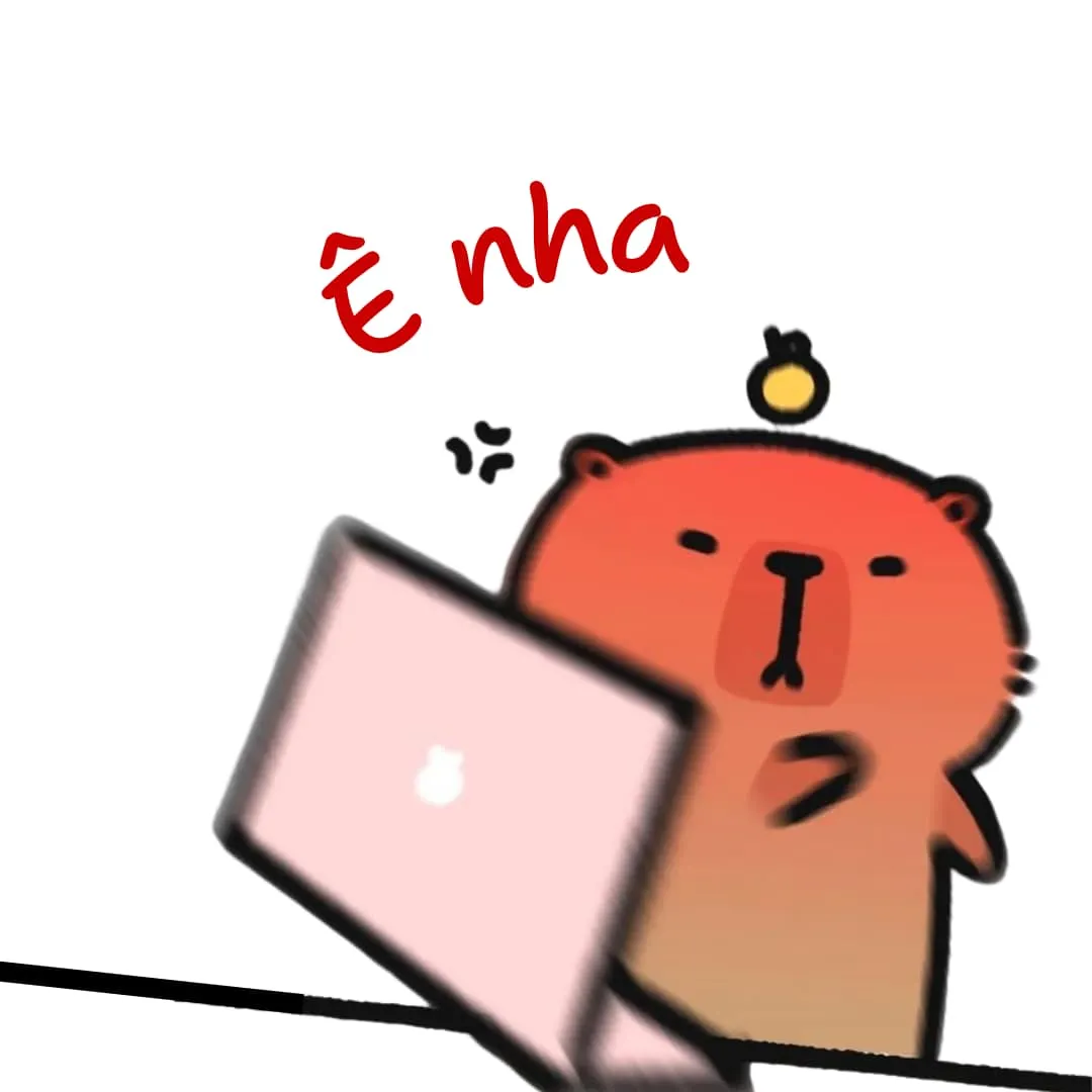 Capybara ngồi laptop