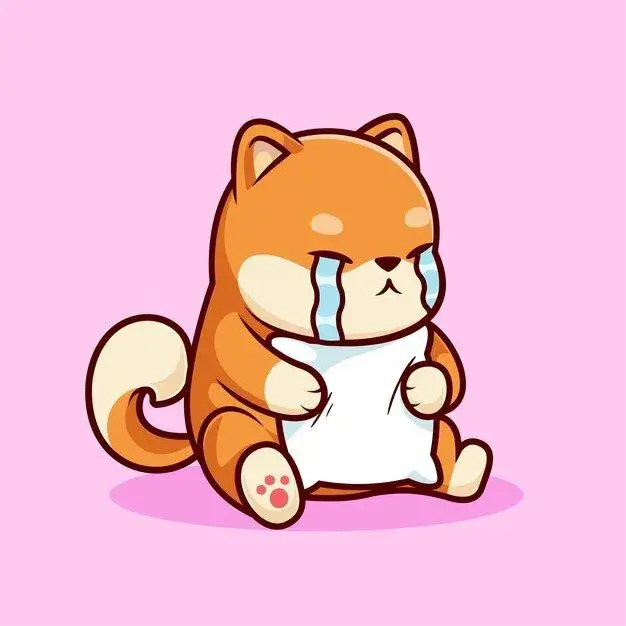 Avatar chó ngồi thu mình, run rẩy từng cơn gào khóc.