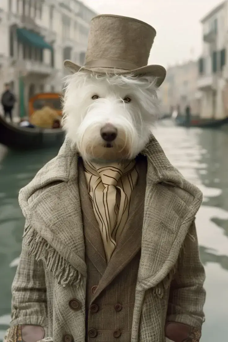 Vẻ lịch lãm sang trọng toát lên từ chú chó nhỏ