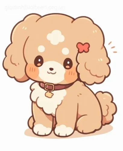 Avatar chó chibi tinh nghịch thè lưỡi cực hài hước.