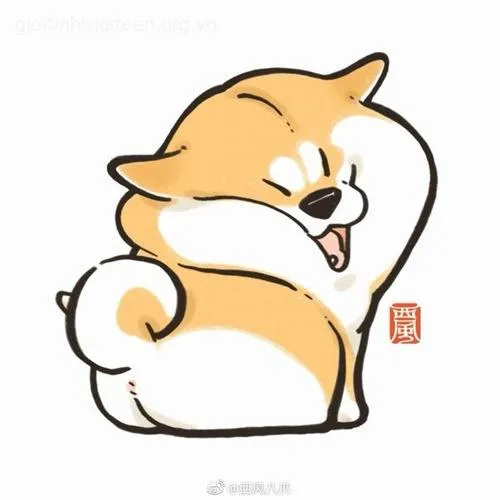 Avatar chó chibi ngộ nghĩnh che mắt cực duyên dáng.