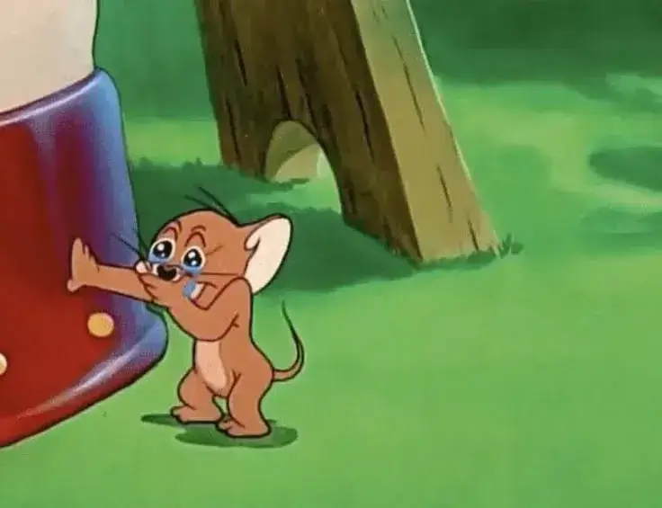 Hình Jerry gào khóc bịt miệng