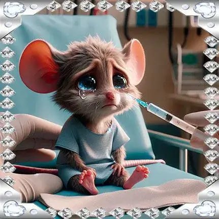 Hình ảnh chuột khóc không thành tiếng, gương mặt run rẩy.