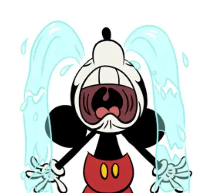 Chuột Mickey khóc hài, vừa đáng yêu vừa khiến cười.