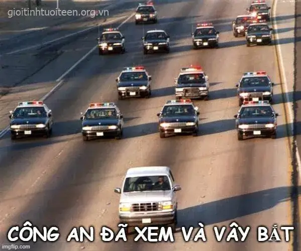 Công an giao thông đã thấy và bao vây