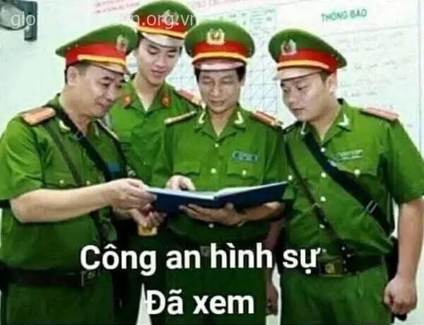 Meme lực lượng cảnh sát hình sự điềm tĩnh nhưng vẫn gây hài