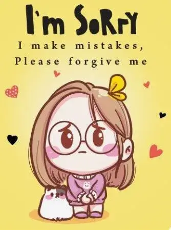 Meme cúi đầu xin lỗi đáng yêu