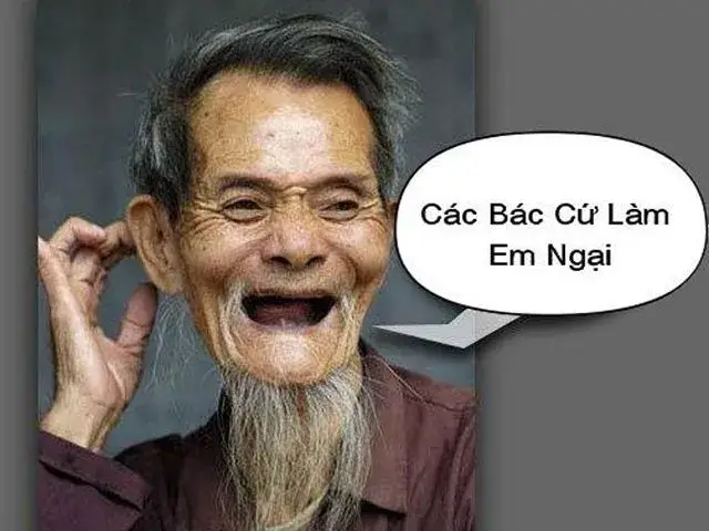 Meme hài bựa, gương mặt ngốc nghếch đáng yêu.