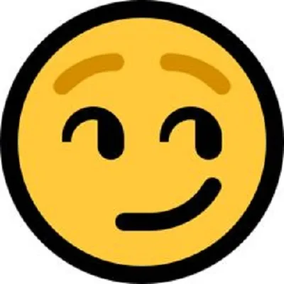 Emoji cười nửa miệng
