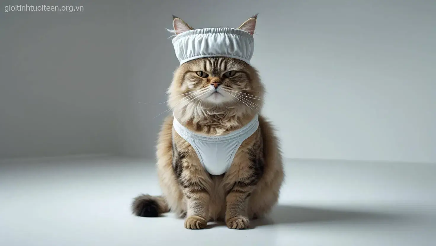 Ảnh chế cực thú vị với chú mèo đỏ bừng quê muốn khóc