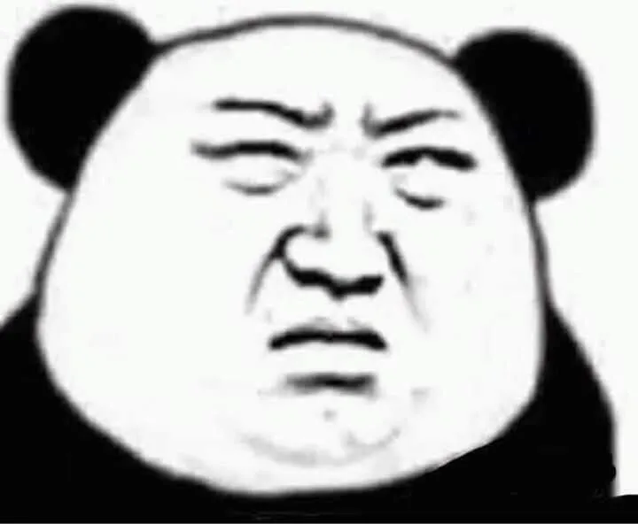 Biểu cảm gấu trúc tức tối, ánh mắt sắc lẹm đầy bất bình.