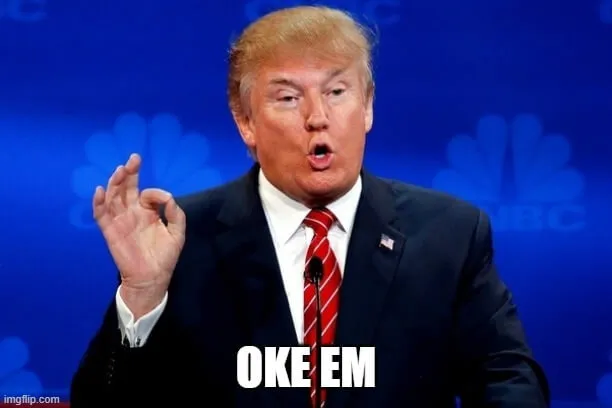 Biểu cảm Donal Trump đáng yêu kèm động tác oke ngộ nghĩnh