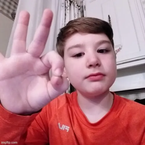 Ảnh chế vui nhộn cậu bé giơ tay đồng ý