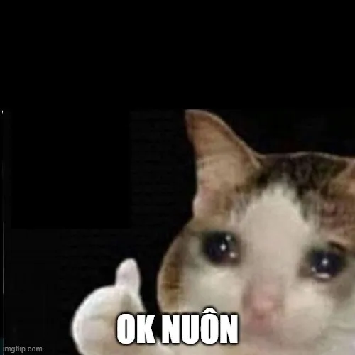 Mèo con oke trong nước mắt