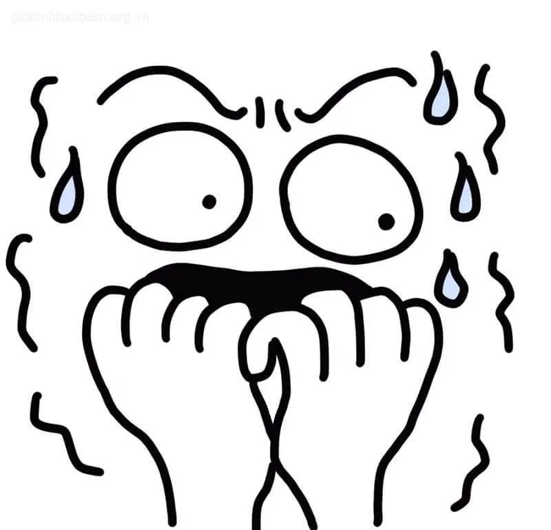 Meme giật mình dáng run rẩy buồn