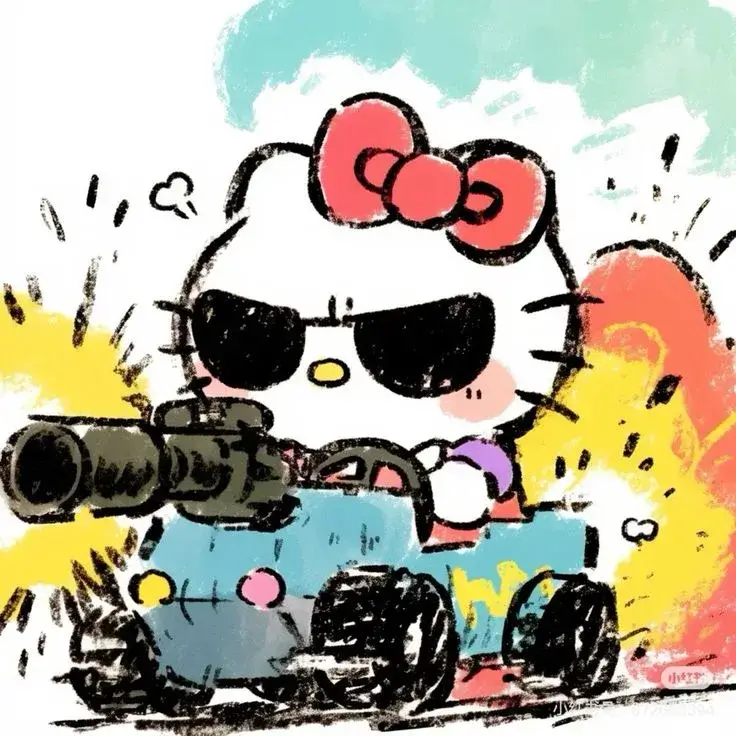 Ảnh vui Kitty bối rối nhưng trông cực kỳ dễ thương.