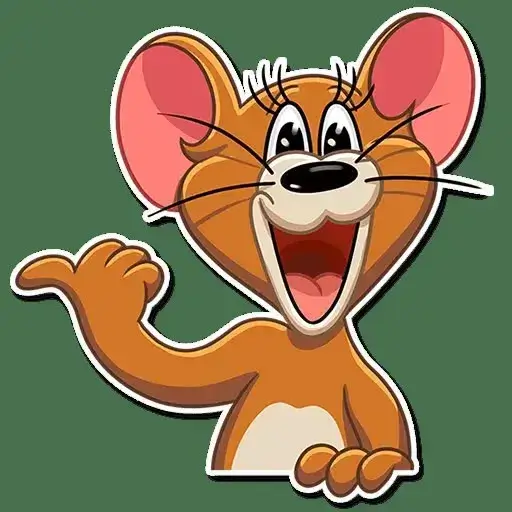 Meme Jerry cười ngây ngô, trông vô cùng hồn nhiên.