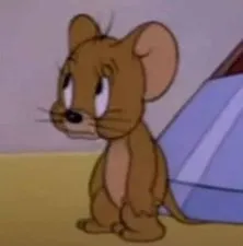 Meme Jerry ngốc nghếch, biểu cảm buồn cười.