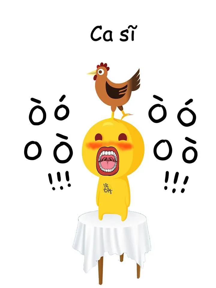 Nét mặt cười vui vẻ, cực kỳ bựa.