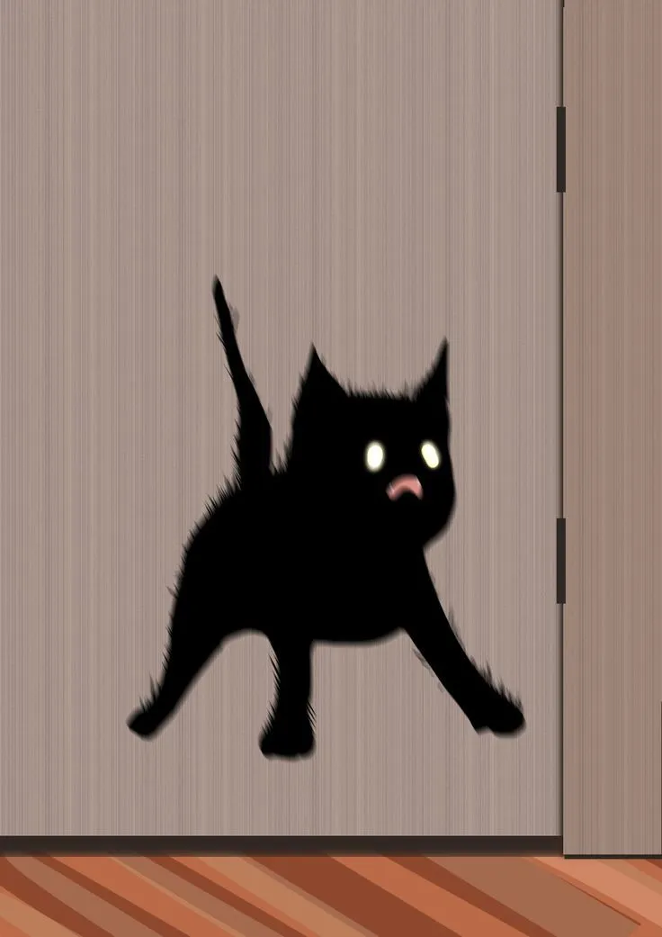 Meme mèo giật mình nhảy dựng trông vừa hài vừa đáng yêu.