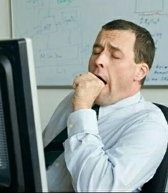 Meme ngáp dài ngay giữa buổi họp chán chường